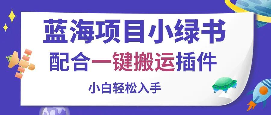 蓝海项目小绿书，配合一键搬运插件，小白轻松入手